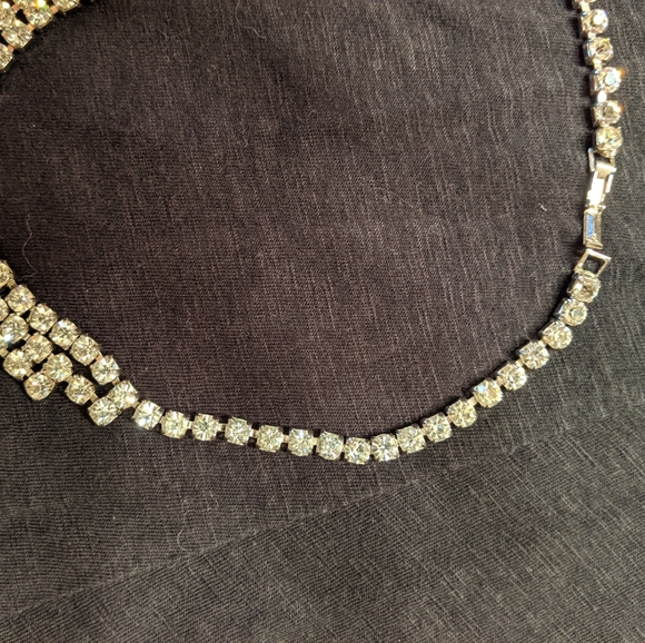 Super Glam Vintage Rhinestone Necklace - Picture 7 of 8